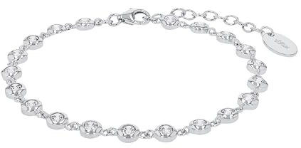s.Oliver Armband 925 Sterling Silber/Edelstahl für Damen, Armschmuck, Motiv, Kommt in Schmuck Geschenk Box
