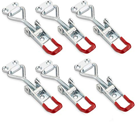 Set di 6 blocchi di tensione JUNKER M5 (forza di tenuta 165 kg) Acciaio zincato Serrature di sicurezza regolabili