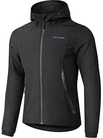 KUTOOK Giacca Invernale Uomo Impermeabile Softshell Giacca a Vento Termica Antivento Trekking Running Escursioni Ciclismo