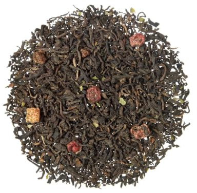 TEA SHOP - Té Rojo (Pu Erh) Frutas del Bosque 100g - 50 Tazas - Formato a Granel - En Hojas - Nueva Receta y Detox - Té Frío - Perfecto para Verano