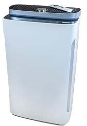 Unold 87610 Luftreiniger+ Luftbefeuchter Omega - Weiß, entfernt Pollen, Staub, Viren, Allergene, Rauch, Räume bis160 m², 99,97% effektiv, 4-Stufiges-Filtersystem, Hepa 14, Ionisator