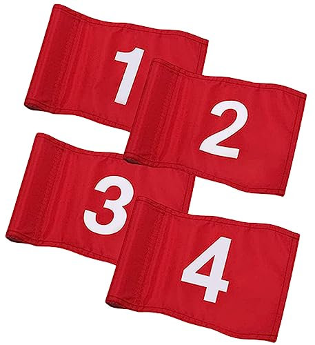 CORHAD 4Pcs Golf Flags Wear-resistant Targeting Flags for Putting Practice Portable Outdoor Course Golf Training and Backyard Use