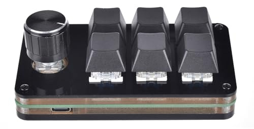 6 Key Makro Programmable Keyboard Mini Mechanical Gaming Macro Keyboard 1 Knob KeyPad Hot Swap Gaming Keyboard Programmable Keyboard Macro 6 Programmable Keys Keyboard One Hand Gaming Keyboard Macro