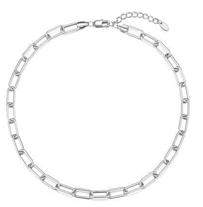 Philip Jones Silver Plated Paperclip Necklace