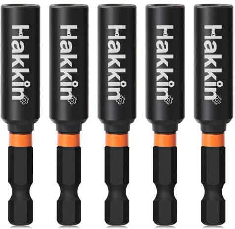 Hakkin 5 x 60 mm Bithalter Magnetisch Bit Halterung 1/4 Schnellwechsel Bithalter Magnetische Bohrer Verlängerung für Elektrische Bohrmaschine Schlagschrauber Schraubendreher Akkuschrauber