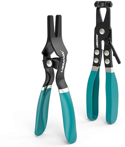 LIBRATON 2PCS Hose Clamp Tool Set, with Clamp Pliers, Remover Pliers, Storage Pouch - Swivel for Removal and Installation