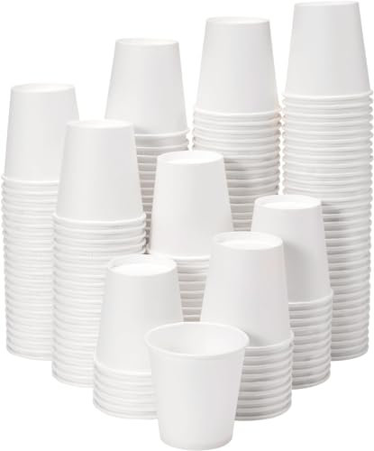 pafnisoin Gobelet en Carton 200 PCS Verres Jetables 60ML Tasse a Cafe Gobelets en Papier Jetables Cafe Jetable Gobelet Anniversaire