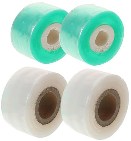 DOITOOL 4 Rollen Verformbares Pflanzengarten Pfropffolie PVC Veredelungsband Selbstklebend Flexibel Obstbäume Zitrusfrüchte Pfirsichbäume Für Gartenpflege