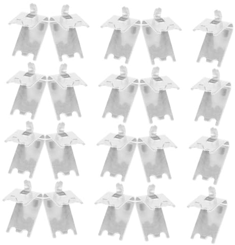 DOITOOL 20pcs 304 Stainless Steel Refrigerator Shelf Clips Thick 1.5mm Cooler Hooks for Commercial Refrigerators Storage Racks and Teaching Equipment Support