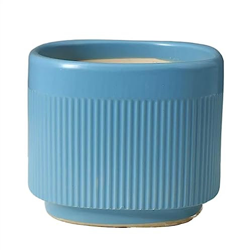 Maceta Interior Macetas de cerámica gruesas y transpirables, macetas simples de Color sólido for exteriores, flores de interior, maceteros de cultivo de plantas verdes Jardineras Exterior(Grande)