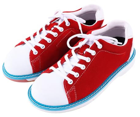 Fooceoute Ladies Bowling Shoes,Leather Lace Up Bowls Shoes Trainers,Indoor Bowls Shoes,Bowls Trainers,Lace Up Lightweight Lawn Bowling Shoes,Breathable,for Beginners And Professionals