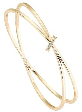 Karen Millen Oval Pavé Chain Bangle Bracelet for Women