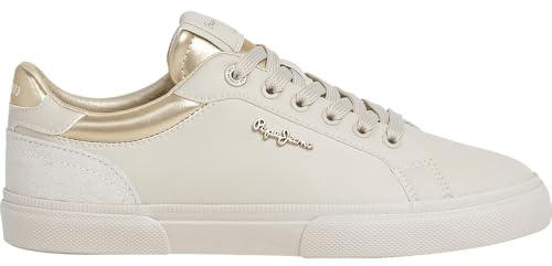 Pepe Jeans Kenton Court WSneaker para Mujer, Amarillo Dorado, 39 EU
