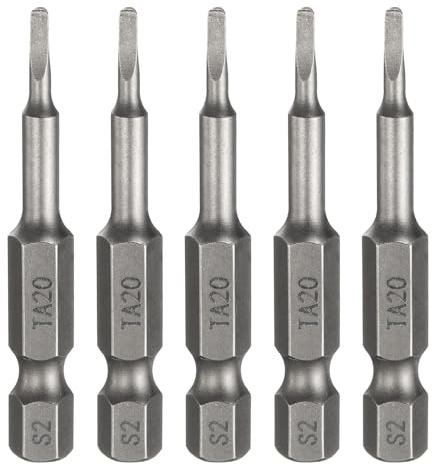 sourcing map 5pcs Magnetico Triangolo Cacciavite Bit TA20 1/4 Hex Shank 2 (50mm) Lungo Magnetico S2 Acciaio Industriale Grado Cacciavite Bit Triangolare Testa Trapano Elettrico Punte
