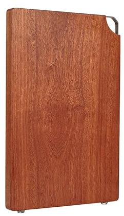 Holzschneidebrett für die Küche, lacklos, für Obst und Gemüse, Schneidebrett für die Küche, zum Kochen, Aufhängen, Loch, Hackblöcke, einfach, 33 x 23 x 2,5 cm, Holz