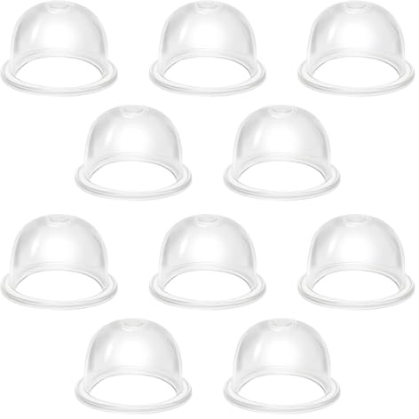 JEYORZY 10 Stück Zündkapsel Primer Pumpe, Kraftstoffpumpe Vergaser Primerkolben, Transparent Primer Pumpe, Vergaser Kraftstoffpumpe, für Rasenmäher, Gebläse, Rasentrimmer, Hecken, Trimmer, 19mm