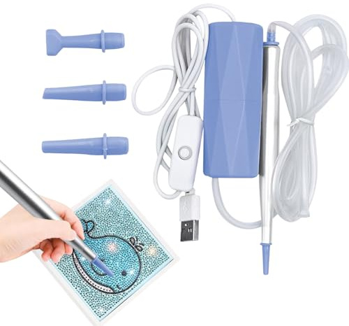 Outil de pointillage des ongles – Stylo de peinture diamant électrique précis | Stylo de peinture diamant sous vide efficace | Stylo de perceuse électrique avec interface USB pour , artisanat