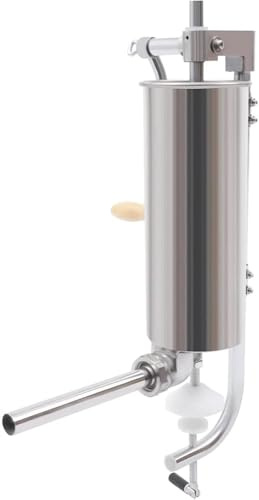 Aioneer Poussoir À Saucisses Vertical en Acier Inoxydable, 4 L, avec Quatre Tubes De Remplissage, pour La Cuisine À Domicile