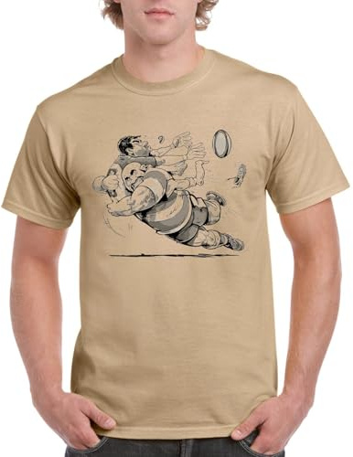 the Fan Tee Camiseta de Adulto de Hombre Deportes Rugby Regalo Divertidos 007 S