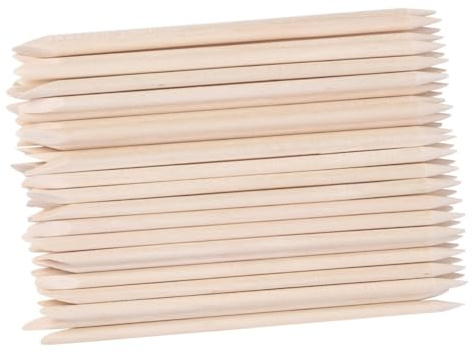 Veemoon 50 Piezas Palos de Madera Naranja para Manicura Empujador Cutículas Removedor Muerta Herramienta Profesional para Uñas y Pedicura