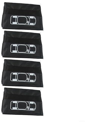 Housse de pneu de secours avec sangles réglables et poignée de transport pour VUS, camionnettes, voitures d'affaires, sacs de rangement pour roues de véhicule (L ceinture noire)