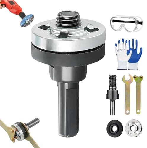 Conversion Angle Grinding Adapter Connecting Rod Kit for Electric Drill, 7Pcs Electric Drill Angle Grinder Connecting Rod Set (1Set)