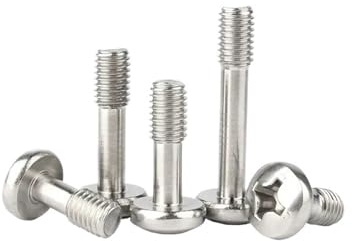 WENH Vis à tête cylindrique M2,5 M3 M4 en acier inoxydable 304, filetage demi-rond(M2.5x8mm-(10Pcs))
