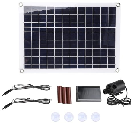 Kit d'eau solaire 50 W 800 l/h à faible bruit submersible pour bassin de jardin et fontaine à énergie solaire avec panneau pour fontaine d'eau