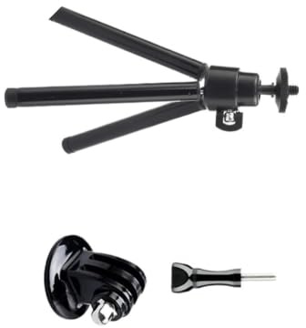 Compatible For GoPro Hero9-13 Extendable Mini Tripod | Telescopic metal stand fits webcams for desk vlogging and portable outdoor shots(With Screw Adapter)