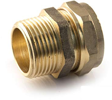 15mm - 1/2ag Klemmringverschraubung für Kupferrohr Übergang PEX PE-X Fittings Conex 5 Stück