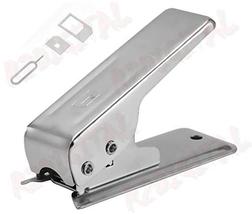 r2digital® TAGLIERINA TAGLIA SIM da STANDARD a NANO SIM con Spillo estrattore e Set di adattatori nanosim