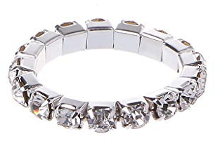 UNFAIR Cristal Extensible Élastique Incrusté, Bague D'amitié De Promesse De Mariage De Fiançailles Unique