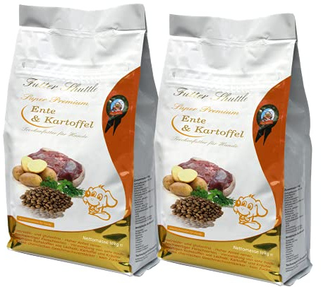 Futter-Shuttle - Ente & Kartoffel Sparpaket (2x10kg) - Getreidefrei - mit viel Fleisch - Doppelpack - im wiederverließbaren Sack