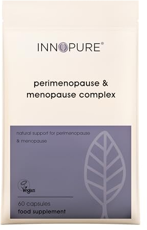 INNOPURE Perimenopause & Menopause Complex Supplements (2 Month Supply) Red Clover, Wild Yam, Maca, Sage and Vitamins Including B6 for Hormone Regulation, Pure-Fill, 60 Capsules, UK Made