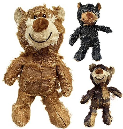 The Pets Smile Welpen Spielzeug, 3 Stück Hundespielzeug für Kleine Hunde, Quietschspielzeug und Plüschspielzeug und Kauspielzeug, Interaktives Große Kleine Hunde und Welpen (3-Stück Set)