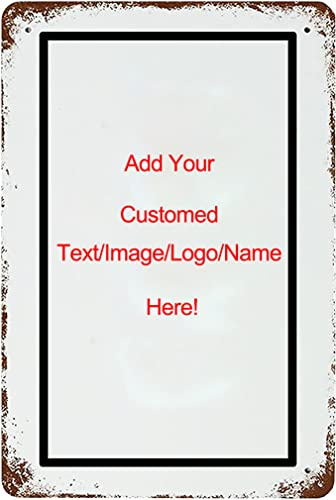 Cartello personalizzato in latta con la tua immagine/logo/testo, segno personalizzato in latta stile personalizzato per parete all'aperto,bar man grotta segni Decor 20 x 30 cm