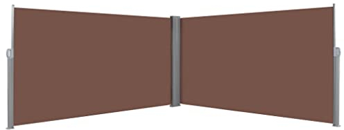 Annlera Ausziehbare Seitenmarkise 160x600 cm Braun Sichtschutz Ausziehbar Balkon Sichtschutz Seitlich Seiten Markise Aussen Balkon Markise für Garten Terrasse Windschutz Und Privatsphäre Schutz