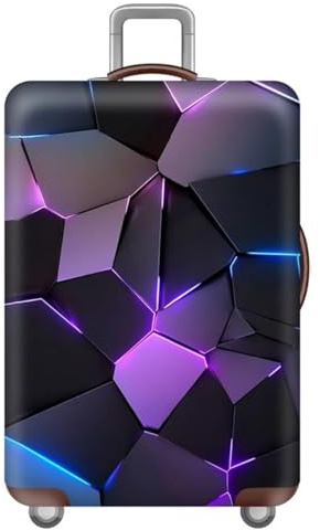 FANSU Elastisch Kofferhülle Kofferschutzhülle, 3D Weltraumdruckl Kofferüberzug Schutzhülle mit Reißverschluss, Elasthan, Waschbar Luggage Cover- 18 bis 32 Zoll