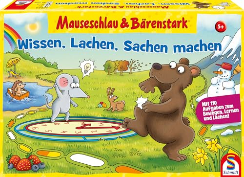 Schmidt Spiele 40653 Mauseschlau & Bärenstark, Wissen, Lachen, Sachen Machen, Kinderspiel
