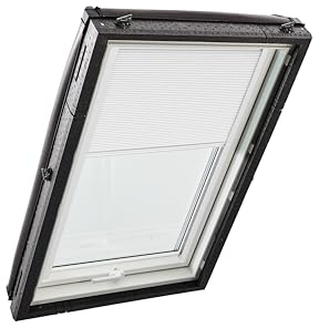 Original Roto Faltstore ZFA Faltrollo für Roto Dachfenster - Führungsschiene Weiß - Plissee für Dachfenster Baureihe Designo R4/R7 und Classic K 43/73 - Größe 114/140 | 11/14 - Stofffarbe Weiß