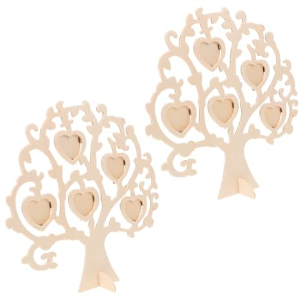 TOPPERFUN 2 Stücke Holz Foto Rahmen Sicher Material Jungen Und Mädchen Handgemachte Bild Chic Desktop Bild Rahmen
