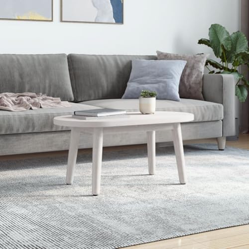 HETFTJN Küchentisch Klein Waschtischplatte Tischplatte Arbeitsplatte Küche - Tischplatte Weiß 60x30x2,5 cm Massivholz Kiefer Oval für Klassenzimmer Studie Büro Schlafzimmer