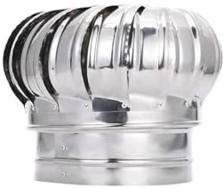 Comignoli girevoli Ventilatore Rotante, Cappuccio per Camino Rotante, Cappuccio per Camino Multiuso, Protezione per Camino in Acciaio Inossidabile, Parte Superiore Anti-Corrente d'Aria discendente, c