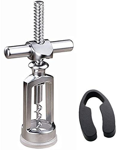 Cavatappi per vino, portatile, stile vintage, classico, cavatappi autofilettante, in lega di zinco, resistente, per cucina, ristorante, bar
