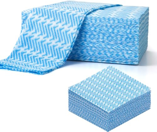 UKEENOR Disposable Dish Cloths,Multi use Reusable Cleaning Cloth,Machine Washable J Cloth,Heavy Duty Handy Cleaning Wipes 11.8 X 19.6 (50 Count)