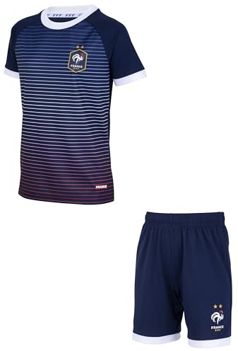 FFF Ensemble Maillot Short Collection Officielle Equipe de France de Football - 10 Ans