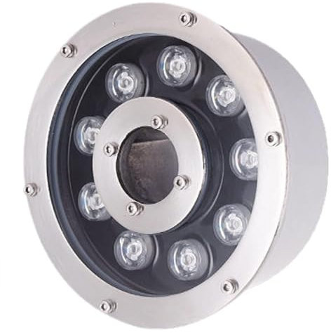 Incasso Faretto Subacquei - Luce LED Ad Anello Per Fontana, Lampada Per Piscina RGB A 12V Con Cambio Colore, Luci Subacquee Per Laghetti Sommergibili Impermeabili IP68 Fontaneilluminazione(Warm White