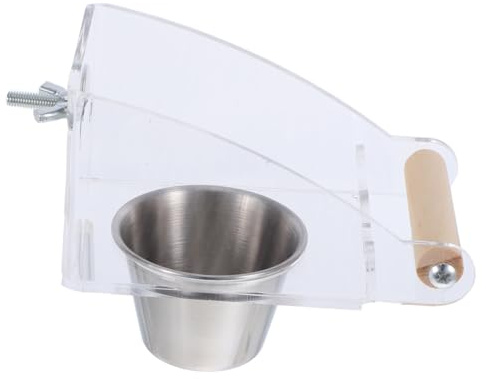 Kisangel Comedero Automático para Pájaros Antipérdidas, Accesorio de Plástico Duradero, Tamaño Pequeño, Adecuado para Loros y Periquitos, Suministros para Aves Domésticas
