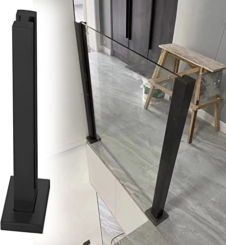 Corrimano per balaustra in vetro e acciaio inox, extra lungo per un sistema sicuro e moderno con pannelli in vetro per scale, balconi e terrazze