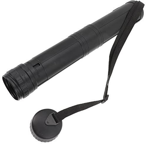 OFFSCH Tubo De Dibujo Telescópico Portátil Para Carteles y Planos, Color Grafito Oscuro, Tamaño 6.5x44/77 Cm, Con Correa Ajustable Para Uso Artístico Transporte